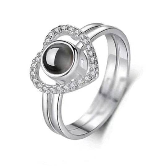 Personalized Projection Photo Rings - Arabic Name Jewellery