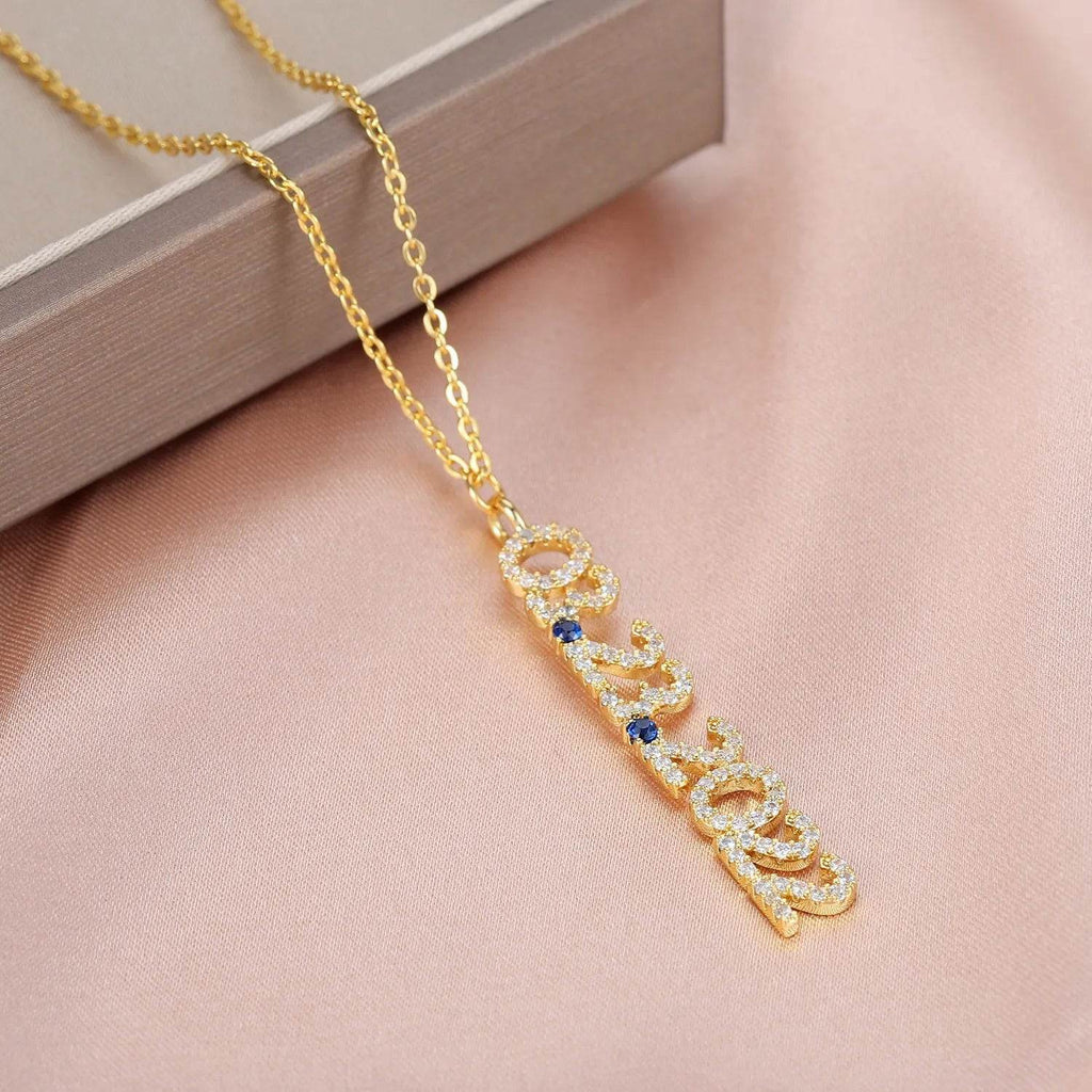 Personalized Date Necklace in Stainless Steel - Arabic Name Jewellery