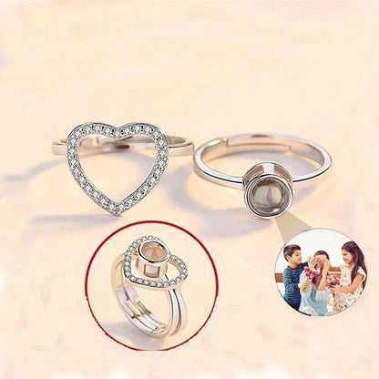 Personalized Projection Photo Rings - Arabic Name Jewellery