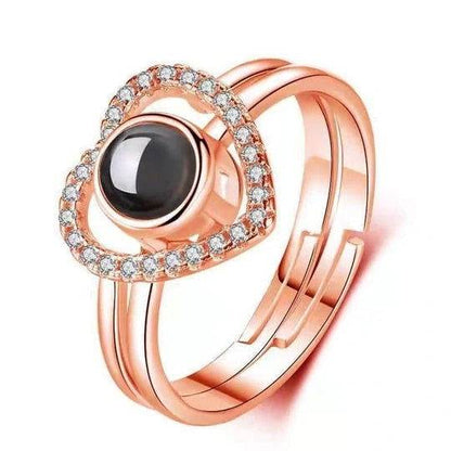 Personalized Projection Photo Rings - Arabic Name Jewellery